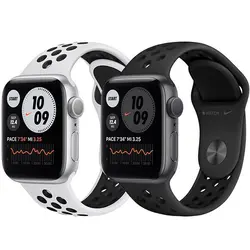 بند سیلیکونی مشکی طرح Nike مناسب اپل واچ 42/44/45/49 میلی متری