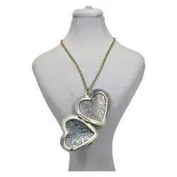 گردنبند زنانه بلوط نارنجی مدل قاب عکس طرح گیتار