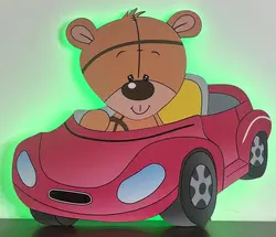 چراغ خواب تدی ماشین سوار (دختر)+(دارای ریموت کنترل تنظیم نور)