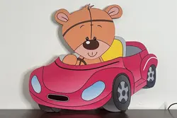 چراغ خواب تدی ماشین سوار (دختر)+(دارای ریموت کنترل تنظیم نور)