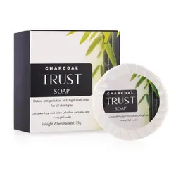 صابون زغال بامبو و نارگیل تراست Trust Bamboo charcoal and coconut soap