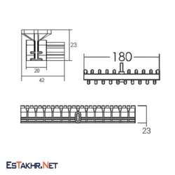 گریل شانه ای استخر 18 سانتیمتر