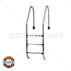 نردبان استخر 3 پله با پله استیل 304-مدل استاندارد