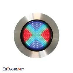 چراغ استخر روکار استیل 10 وات مولتی کالر(فوق باریک)