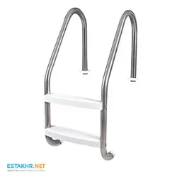 نردبان استخر 2 پله با پله پلاستیکی-مدل استاندارد