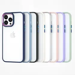 قاب گوشی iPhone 13 Pro آیفون طرح پشت طلق شفاف دور سیلیکونی اورجینال فلزی متال کیس Metal Case برند نیو اسکین NEW