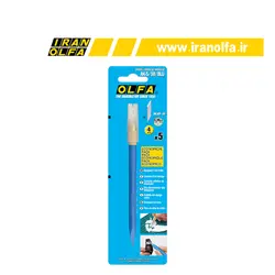 کاتر قلمی اُلفا (OLFA) ژاپن - مدل AK-5/5B/BLU به همراه 5 تیغ یدک 30 درجه
