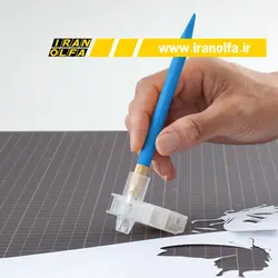 کاتر قلمی اُلفا (OLFA) ژاپن - مدل AK-5/5B/BLU به همراه 5 تیغ یدک 30 درجه