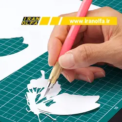 کاتر قلمی اُلفا (OLFA) ژاپن - مدل AK-5/5B/PIK به همراه 5 تیغ یدک 30 درجه