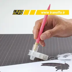 کاتر قلمی اُلفا (OLFA) ژاپن - مدل AK-5/5B/PIK به همراه 5 تیغ یدک 30 درجه