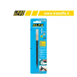 کاتر قلمی اُلفا (OLFA) ژاپن - مدل AK-5/5B/BLK به همراه 5 تیغ یدک 30 درجه