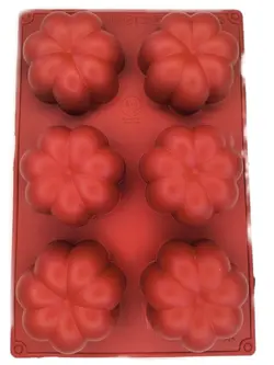 قالب سیلیکون گل حجیم6تایی