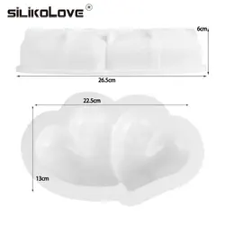 قالب سیلیکون ۳ بعدی طرح قلب دوقلو