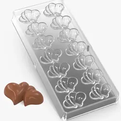 قالب پلی کربنات طرح قلب 2تایی