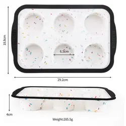 قالب سیلیکون مافین 6تایی خارجی