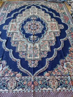 روفرشی مخمل زرکدار کلاسیک کد 117 ( طرح حوض نقره )