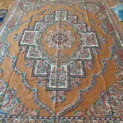روفرشی مخمل زرکدار کلاسیک کد 117 ( طرح حوض نقره )