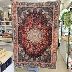 روفرشی ضخیم طرح زرشکی ریز (۱۹۰×۱۴۰)