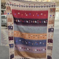 زیر سفره ای سه متری مدل مخمل طرح گبه (۲×۱/۵)