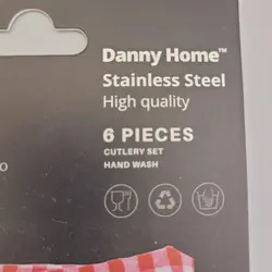 قاشق مربا خوری استیل طلایی و مشکی Danny Home (بسته ۶ عددی)