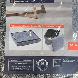 نیمکت پاف تاشو مربعی