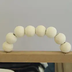 ظروف هفت سین سرامیکی سفید پایه چوبی