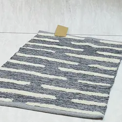 گلیم وارداتی نخی طوسی تیره (۶۰×۹۰)