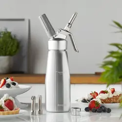 دستگاه گل خامه زن استیل 1000ML
