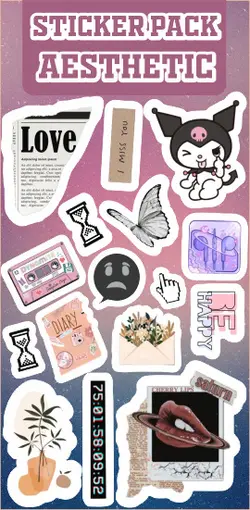 استیکرپک Aesthetic کد aes18