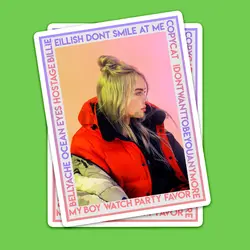 استیکر Billie eilish کد bl25