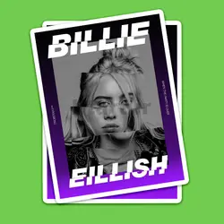 استیکر Billie eilish کد bl17