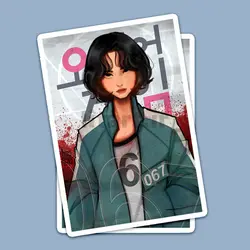 استیکر Squid game کد sg16