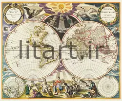 پوستر نقشه های قدیمی کد Map1