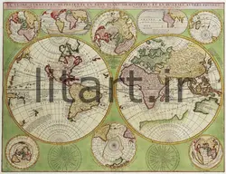 پوستر نقشه های قدیمی کد Map25