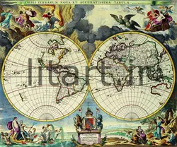 پوستر نقشه های قدیمی کد Map8