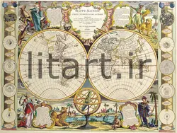 پوستر نقشه های قدیمی کد Map20