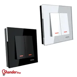 کلید دو پل ویرا الکتریک مدل کریستال