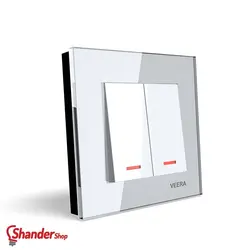 کلید دو پل ویرا الکتریک مدل کریستال