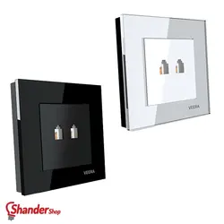 تلفن دو سوکت ویرا الکتریک مدل کریستال