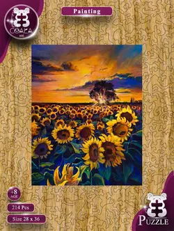 پازل گلهای آفتابگردان | Sun flowers puzzle | نقاشی | پازل یونی کوالا