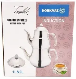 کتری و قوری کرکماز KORKMAZ مدل Kettle with Pot Korkmaz Tomlik