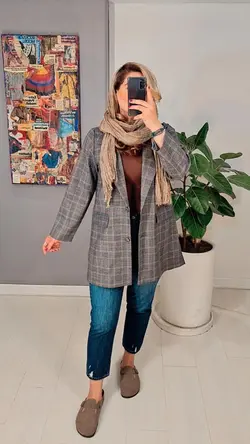 کت چارخونه زنانه b23