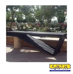 نیمکت سه نفره مدل بتن و فلز