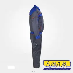 لباس کار طرح بوفالو طوسی آبی