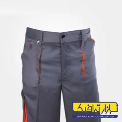 لباس کار طرح بوفالو طوسی آبی