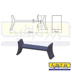 نیمکت بتنی ساده سه نفره
