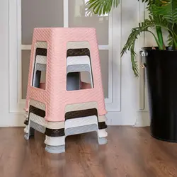 چهارپایه حصیربافت 50 سانت هوم کت پلاستیک