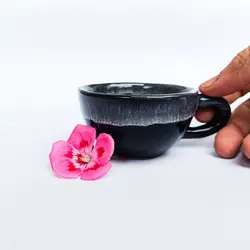 فنجان اسپرسو خوری مدل سینگل (45 میل singel) رنگ مشکی ست 6 عددی سرامیکی