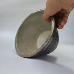 کاسه میوه خوری آجیل خوری سرامیکی دست ساز ملکه خورشید طرح مگنولیا مدل 06-02