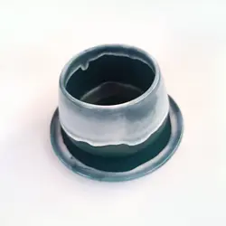 فنجان و نعلبکی لاته مات سبز بدون دسته حجم 280cc یک عددی خاص
